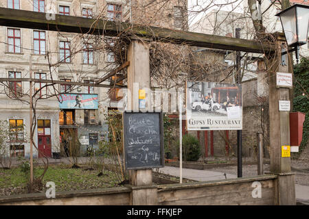 BERLIN, 28 janvier : Le Clarchens Auguststrasse, Ballhaus Berlin Mitte le 28 janvier 2016. Anciennement une salle de bal maintenant une discothèque. Banque D'Images