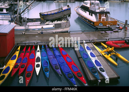 Valdez, Alaska, USA - Kayaks à louer dans la région de Harbour Banque D'Images