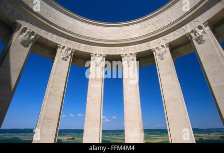 France, Meuse (55), colline de Montsec, mémorial de la première Guerre mondiale aux soldats américains tombés Banque D'Images