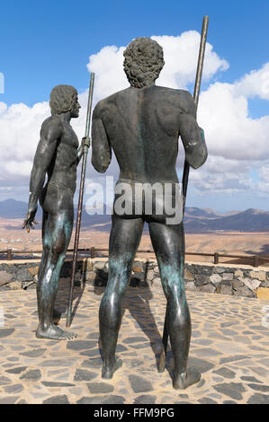 Des statues de rois couvert et Ayose, Parque Rural, Fuerteventura, Îles Canaries, Espagne Banque D'Images