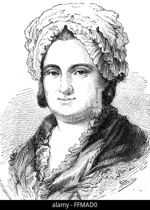 Goethe, Johann, 19.2.1731 - 13.9.1808, mère de Johann Wolfgang Goethe, gravure sur bois, 19e siècle, l'artiste n'a pas d'auteur pour être effacé Banque D'Images