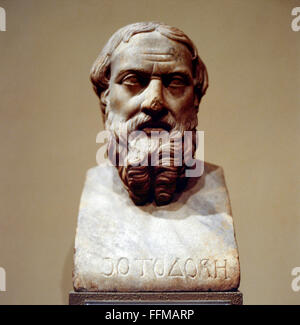 Hérodote d'Halicarnasse, vers 484 - vers 425 avant J.-C., historien grec, portrait, buste, copie romaine, 2e siècle avant J.-C., Metropolitan Museum of Modern Art, New York, Banque D'Images