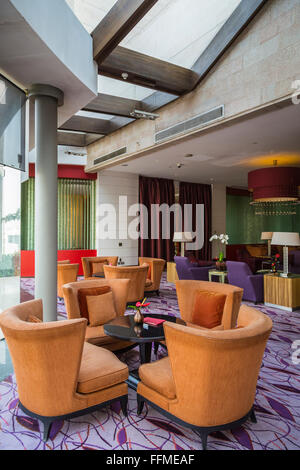 Le décor intérieur du hall de l'hôtel Grand Hyatt à Amman, Royaume hachémite de Jordanie, Moyen-Orient. Banque D'Images