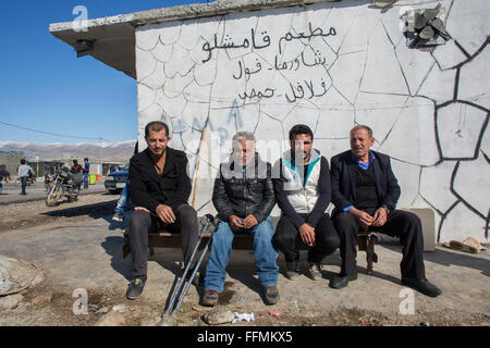 Réfugiés dans le camp de réfugiés de Barika, Sulaimaniyah, Iraq Banque D'Images