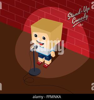 Stand up comedy theme Illustration de Vecteur