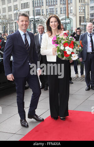 Frederik, prince héritier du Danemark, * 26,5.1968, princesse Mary, Empfang im Rathaus, Hambourg, 19.05.2015, Banque D'Images