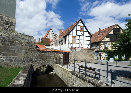 Géographie / billet, l'Allemagne, la Saxe-Anhalt, Quedlinburg, places, Am Mühlgraben, Word, Additional-Rights Clearance-Info-Not-Available- Banque D'Images