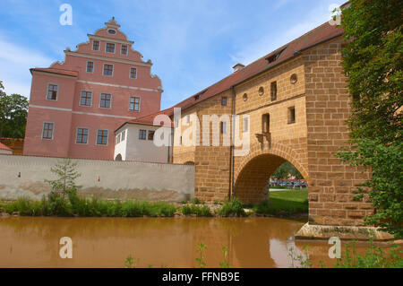 Amberg, rivière vils, historique, du Watergate Stadtbrille, Haut-palatinat , Bavière en Allemagne. Banque D'Images