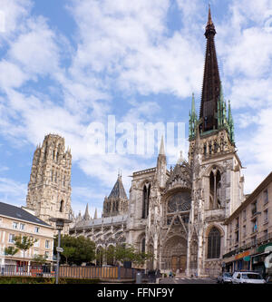 Cathédrale de Rouen, en Normandie Banque D'Images