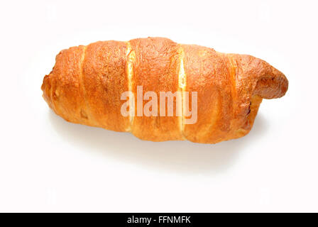 Chien bretzel boulangerie Isolated Over White Banque D'Images