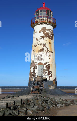 Phare de Talacre Beach sur le Nord du Pays de Galles Banque D'Images