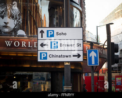 Brasseur de Soho à Londres signe du quartier chinois de la rue Banque D'Images