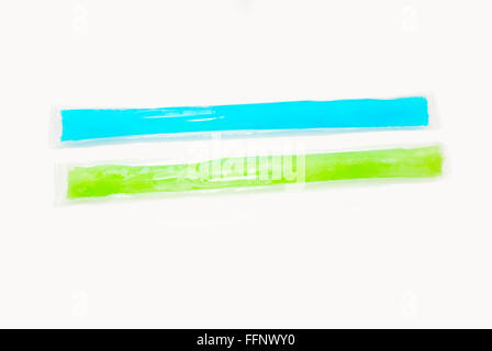 Vert et Bleu Glace Pops Banque D'Images