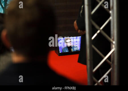 Berlin, Allemagne. 16 Février, 2016. Acteur Colin Firth lors de la conférence de presse du film 'génie' Credit : Odeta Catana/Alamy Live News Banque D'Images