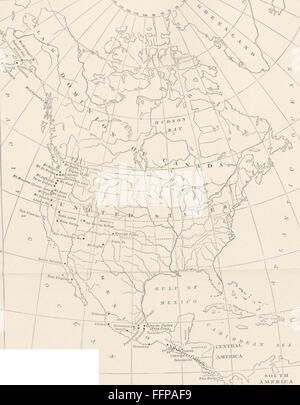 Volcanoes of North America est un livre vintage détaillant l'activité volcanique à travers l'Amérique du Nord. Il couvre diverses régions volcaniques, leur importance géologique et leur impact historique sur le paysage, fournissant des informations précieuses sur la science volcanique. Banque D'Images