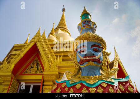 Temple du Bouddha en gardien du démon Banque D'Images