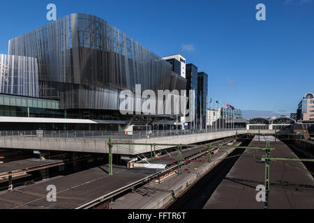 Front de mer et centre des congrès de Stockholm. Suède. Banque D'Images