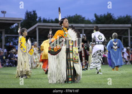 Shakopee Mdewakanton Communauté Sioux Wacipi Pow Wow, Native American Dance Festival - 20/08/2011 - United States / Minnesota Banque D'Images