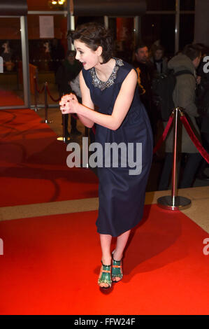 Berlin, Allemagne. 16 Février, 2016. Lea Van Acken participant à la 'Das Tagebuch der Anne Frank' première mondiale au 66e Festival International du Film de Berlin/Berlinale 2016 de l'Haus der Kulturen der Welt le 16 février 2016 à Berlin, Allemagne. Photo : afp/Alamy Live News Banque D'Images