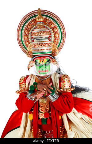 Danseuse de kathakali South Indian Kerala Inde ; exécution ; M.# 761C Banque D'Images