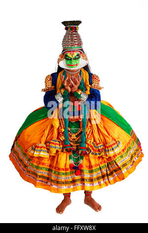 Danseuse de kathakali South Indian Kerala Inde ; exécution ; M.# 761C Banque D'Images