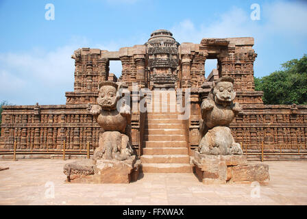 Temple du Soleil de Konarak Konarak , , , Patrimoine Mondial de l'Orissa en Inde Banque D'Images