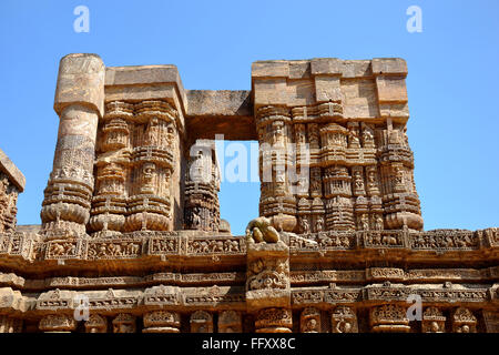 L'Orissa Konarak Temple du Soleil de l'Inde Banque D'Images