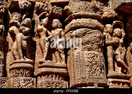 L'Orissa Konarak Temple du Soleil de l'Inde Banque D'Images