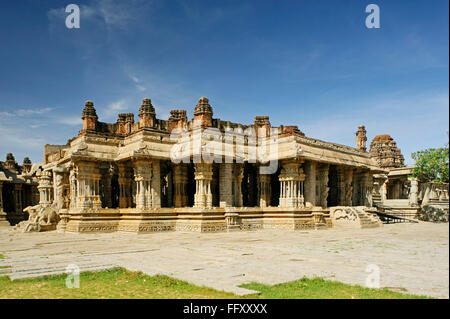 Shri Vijaya Vitthala temple , 15e siècle , Hampi Vijayanagar, Dist Bellary , Karnataka , Patrimoine Mondial de l'Inde Banque D'Images