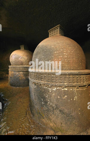 Dans les grottes de Bhaja stupa bouddhiste au 2ème siècle avant J.-C. . , , Maharashtra , Inde Banque D'Images