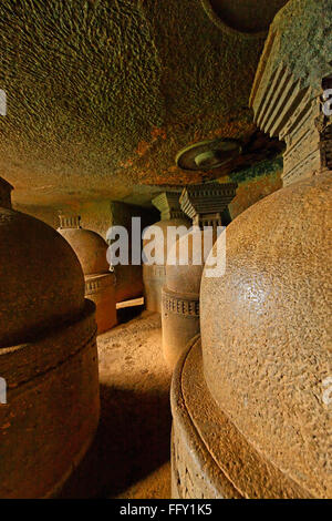 Dans les grottes de Bhaja stupa bouddhiste au 2ème siècle avant J.-C. . , , Maharashtra , Inde Banque D'Images