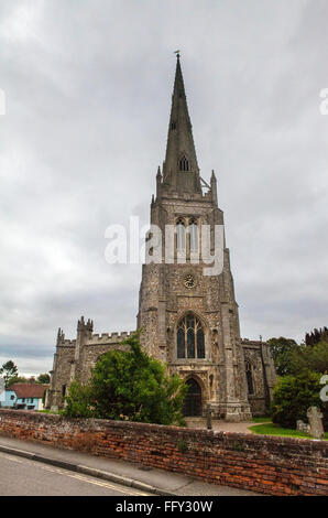 St Jean le Baptiste église paroissiale, Watling Street, Thaxted, Essex, Angleterre, Royaume-Uni Banque D'Images