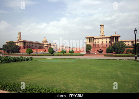 Les blocs nord et sud de Rashtrapati Bhavan , New Delhi , Inde Banque D'Images