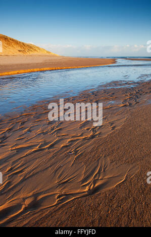 Balmedie Beach - près d'Aberdeen, en Écosse. Banque D'Images