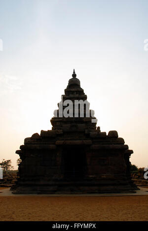 Shore Temple de Mahabalipuram est un des plus vieux temple dans l'article sur le bord de mer , Mahabalipuram , Tamil Nadu , Inde Banque D'Images