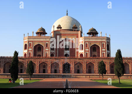 Tombe de Humayun construit en 1570 , Delhi, Inde Site du patrimoine mondial de l'UNESCO Banque D'Images