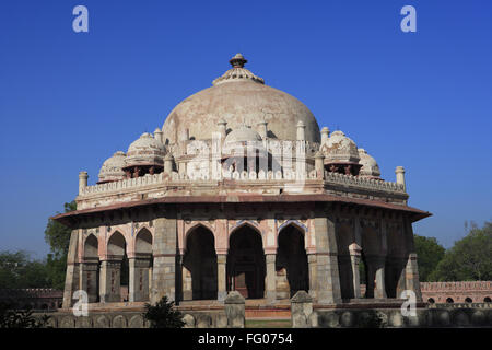 La tombe de Isa Khan construit en 1547 après J.-C. en Tombe de Humayun complexe , Delhi , Inde UNESCO World Heritage Site Banque D'Images