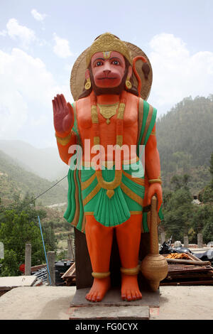 Statue de Seigneur HANUMAN Gangotri Uttarakhand en Inde Asie Banque D'Images