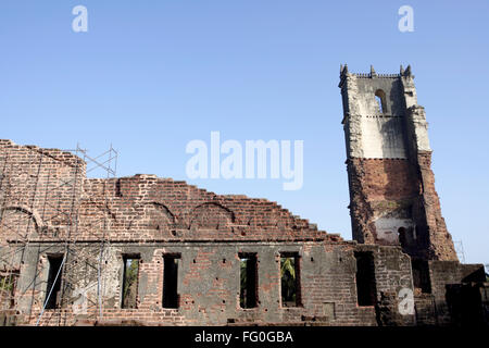 Tour d'église de Saint Augustin , l'UNESCO World Heritage , Old Goa Velha Goa , Inde , Banque D'Images