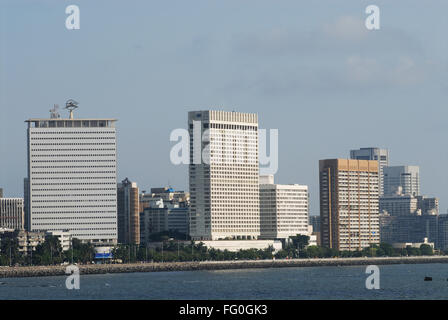 Nariman Point avec Air India Building , Oberoi tour à Bombay Mumbai , MAHARASHTRA , INDE Banque D'Images