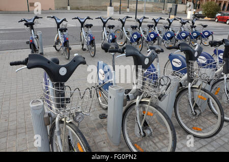 Valenbisi, le système de location de vélo dans la région de Valence Espagne Banque D'Images