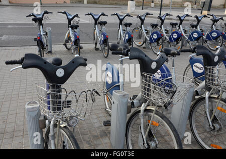 Valenbisi, le système de location de vélo dans la région de Valence Espagne Banque D'Images