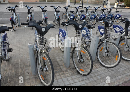 Valenbisi, le système de location de vélo dans la région de Valence Espagne Banque D'Images