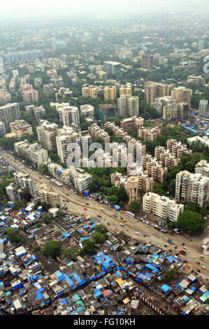 Vue aérienne de marol andheri Bombay Mumbai , Maharashtra ; Inde ; Banque D'Images