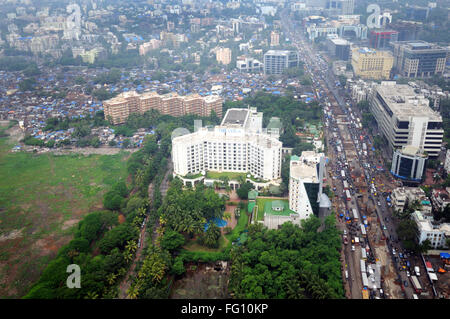 Vue aérienne de l'hôtel leela ; Sahar Andheri Kurla road ; ; ; ; Bombay Mumbai Maharashtra Inde Banque D'Images