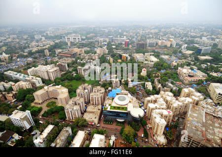 Vue aérienne de sahar marol andheri Bombay Mumbai , Maharashtra ; Inde ; Banque D'Images