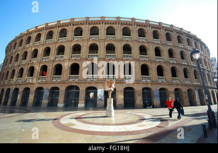 Bull fighting arena Plaza de Toros de Valence, Espagne Banque D'Images