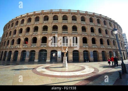 Bull fighting arena Plaza de Toros de Valence, Espagne Banque D'Images