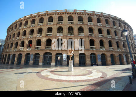 Bull fighting arena Plaza de Toros de Valence, Espagne Banque D'Images