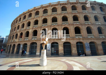 Bull fighting arena Plaza de Toros de Valence, Espagne Banque D'Images